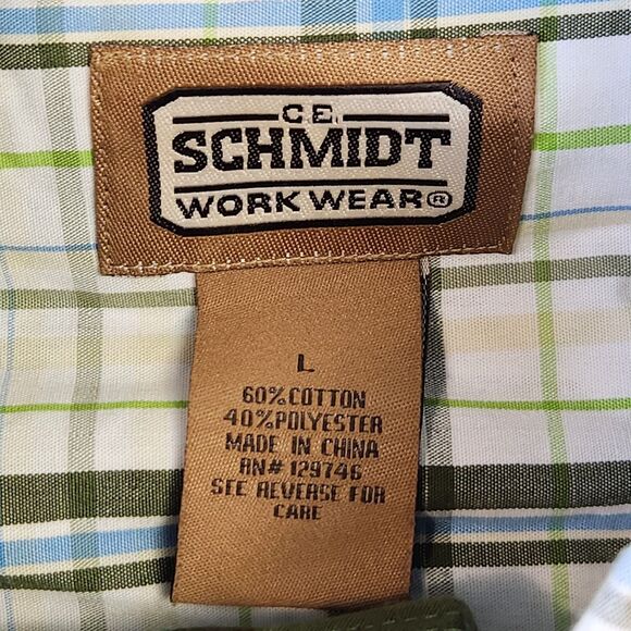 Schmidt Shirt Mens L Button Up Workwear Chore‎ Utility Outdoors Rugged Trucker - Picture 4 of 7
